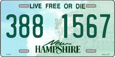 NH license plate 3881567