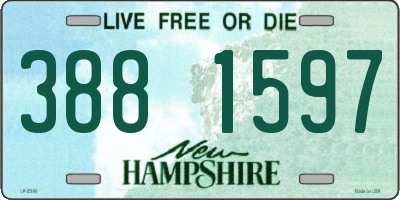 NH license plate 3881597