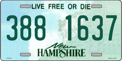 NH license plate 3881637