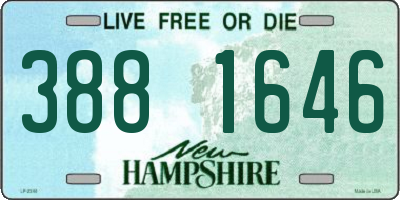 NH license plate 3881646