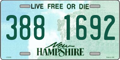 NH license plate 3881692