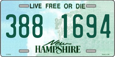 NH license plate 3881694