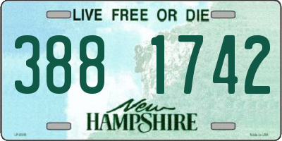 NH license plate 3881742