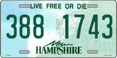 NH license plate 3881743