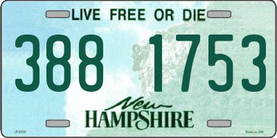 NH license plate 3881753