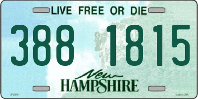 NH license plate 3881815