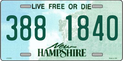 NH license plate 3881840