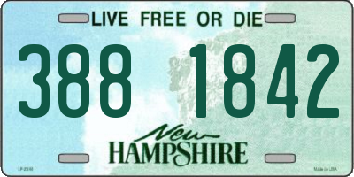 NH license plate 3881842
