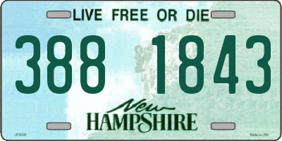 NH license plate 3881843