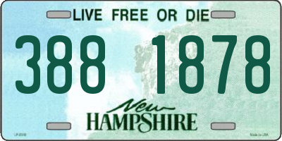NH license plate 3881878