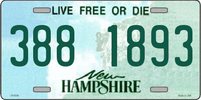 NH license plate 3881893