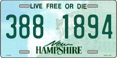 NH license plate 3881894