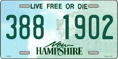 NH license plate 3881902