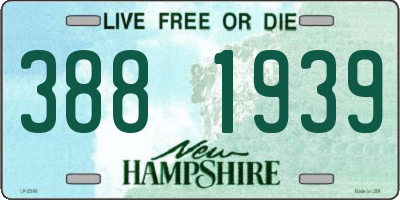 NH license plate 3881939