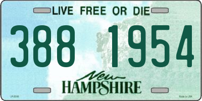 NH license plate 3881954