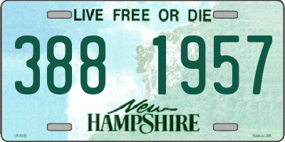 NH license plate 3881957