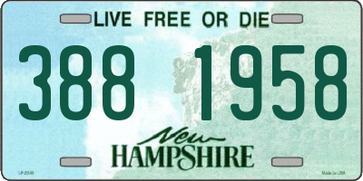 NH license plate 3881958