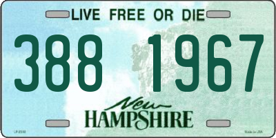 NH license plate 3881967