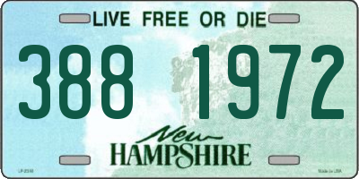 NH license plate 3881972