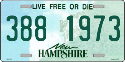 NH license plate 3881973