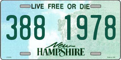 NH license plate 3881978