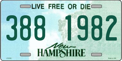 NH license plate 3881982