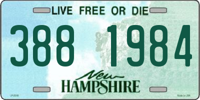 NH license plate 3881984
