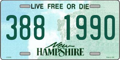 NH license plate 3881990