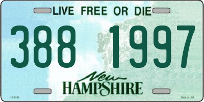 NH license plate 3881997