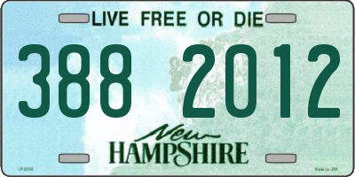 NH license plate 3882012