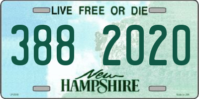 NH license plate 3882020