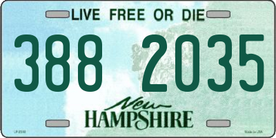 NH license plate 3882035
