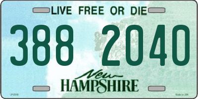 NH license plate 3882040
