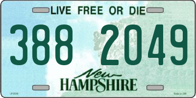NH license plate 3882049