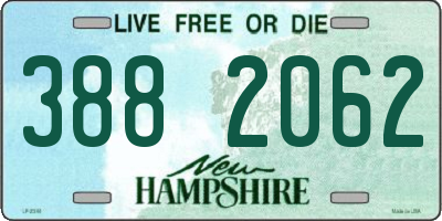 NH license plate 3882062