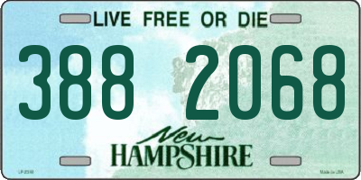 NH license plate 3882068