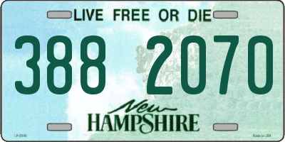NH license plate 3882070