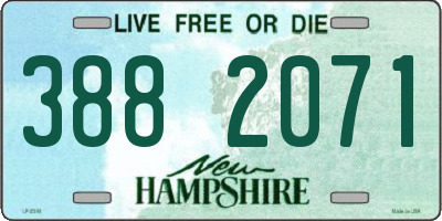 NH license plate 3882071