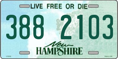 NH license plate 3882103