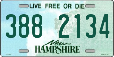 NH license plate 3882134