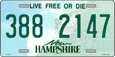 NH license plate 3882147