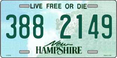 NH license plate 3882149