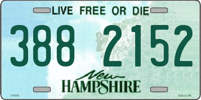 NH license plate 3882152