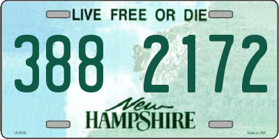 NH license plate 3882172