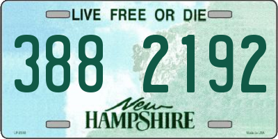NH license plate 3882192