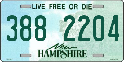 NH license plate 3882204