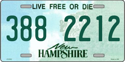NH license plate 3882212