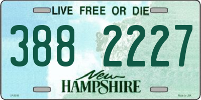 NH license plate 3882227