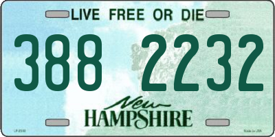 NH license plate 3882232