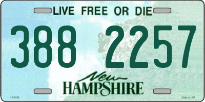 NH license plate 3882257